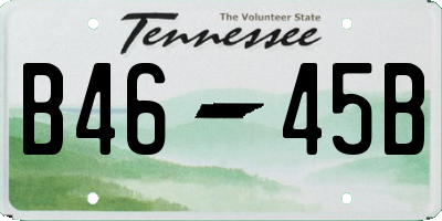 TN license plate B4645B