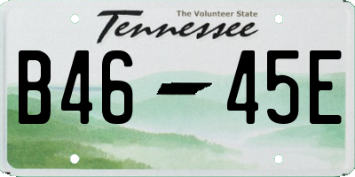 TN license plate B4645E
