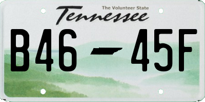 TN license plate B4645F