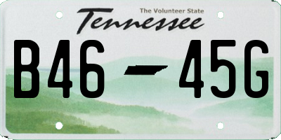 TN license plate B4645G
