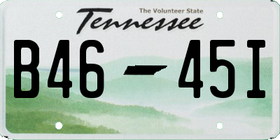 TN license plate B4645I