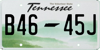 TN license plate B4645J