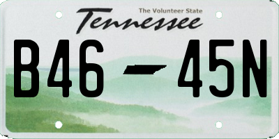 TN license plate B4645N