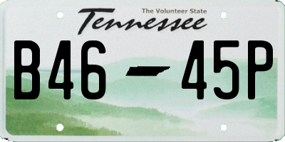 TN license plate B4645P