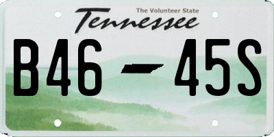 TN license plate B4645S