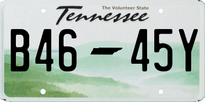 TN license plate B4645Y
