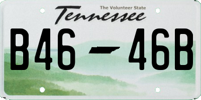 TN license plate B4646B