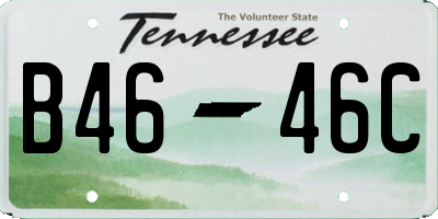TN license plate B4646C