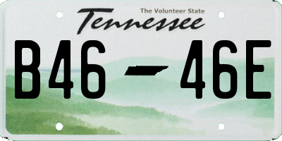 TN license plate B4646E