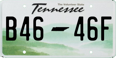 TN license plate B4646F