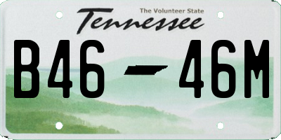 TN license plate B4646M
