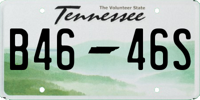 TN license plate B4646S