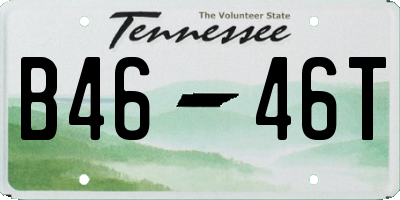 TN license plate B4646T