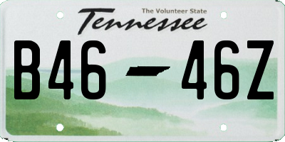 TN license plate B4646Z