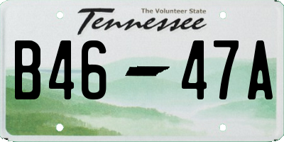 TN license plate B4647A