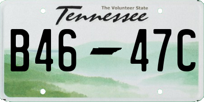 TN license plate B4647C