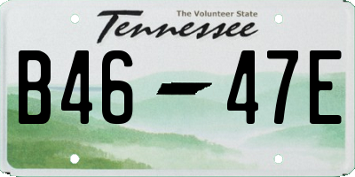 TN license plate B4647E
