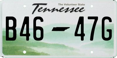 TN license plate B4647G