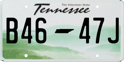 TN license plate B4647J