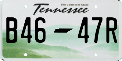 TN license plate B4647R