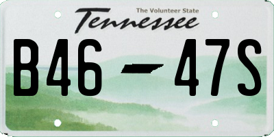 TN license plate B4647S