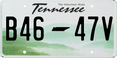 TN license plate B4647V