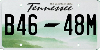 TN license plate B4648M
