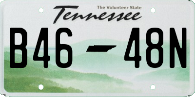 TN license plate B4648N