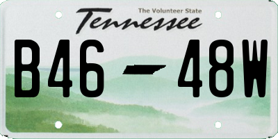 TN license plate B4648W