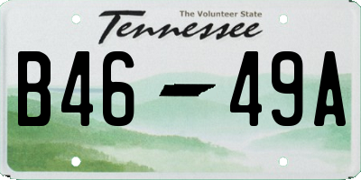 TN license plate B4649A