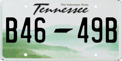TN license plate B4649B