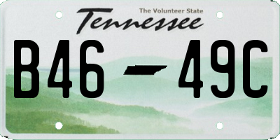 TN license plate B4649C