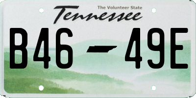 TN license plate B4649E