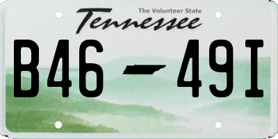 TN license plate B4649I