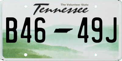 TN license plate B4649J