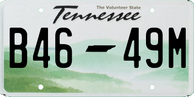 TN license plate B4649M