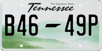 TN license plate B4649P