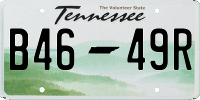 TN license plate B4649R