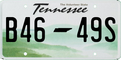 TN license plate B4649S