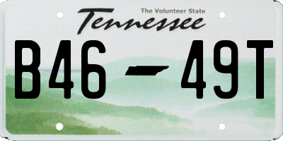 TN license plate B4649T