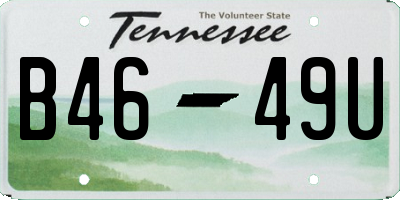 TN license plate B4649U