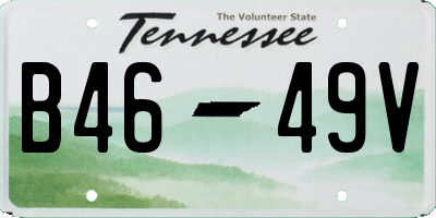 TN license plate B4649V