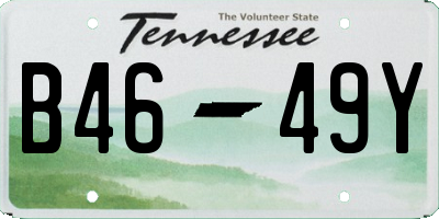 TN license plate B4649Y