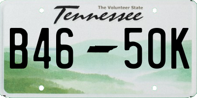 TN license plate B4650K