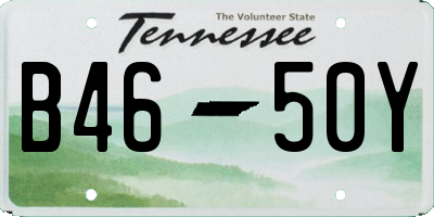 TN license plate B4650Y