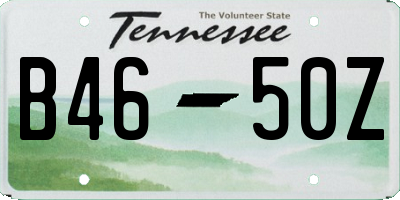TN license plate B4650Z