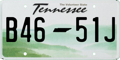 TN license plate B4651J