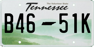 TN license plate B4651K