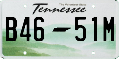 TN license plate B4651M