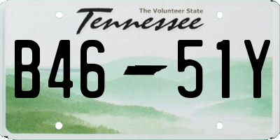 TN license plate B4651Y
